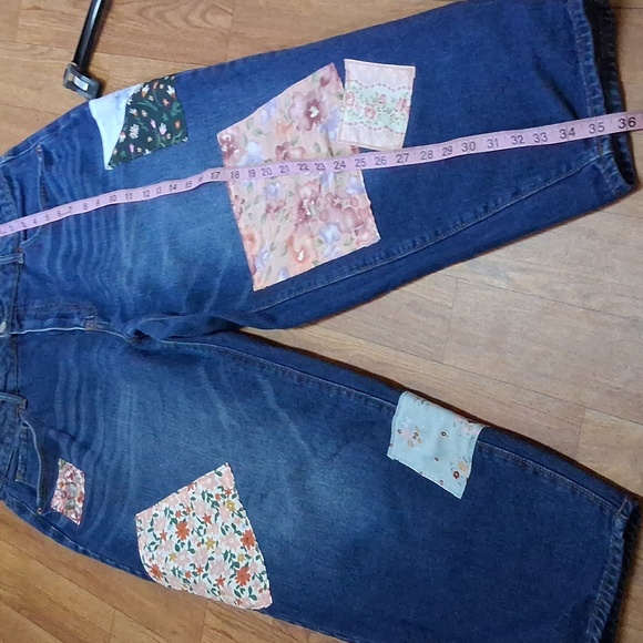 Patchwork Denim Barrel Leg Jeans - Picture 10 of 12